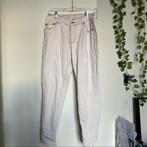 Adika mid rise beige straight leg jeans size XL RUNS SMALL